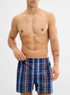 Blue poplin boxer