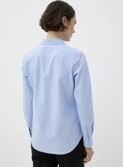 Blue poplin shirt