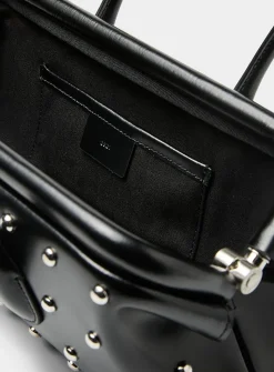 Boat small studded leather baguette bag