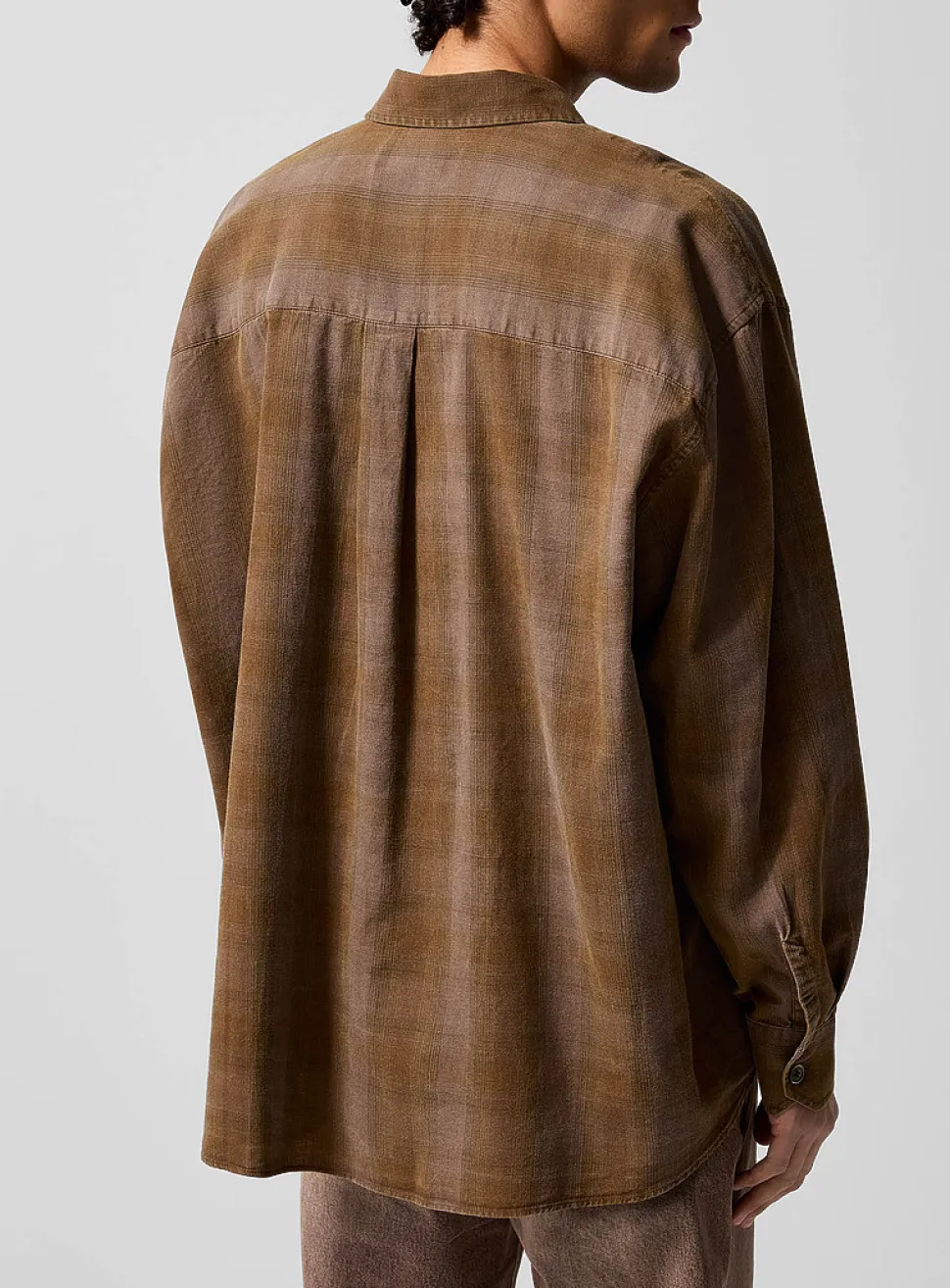 Borrowed plaid shirt