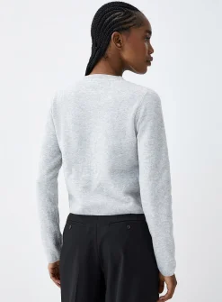 Boxy crew-neck cardigan