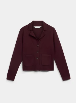 Boxy-fit notched-collar cardigan