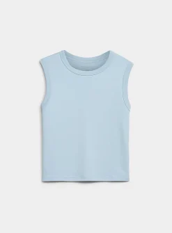 Boxy-fit Pima cotton cami