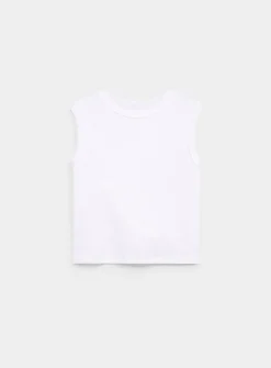 Boxy-fit Pima cotton cami