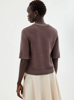 Boxy-fit textured sweater