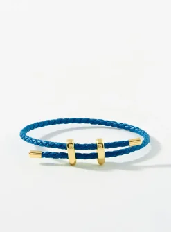 Braided faux-leather bracelet