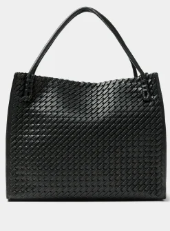 Braided square tote bag