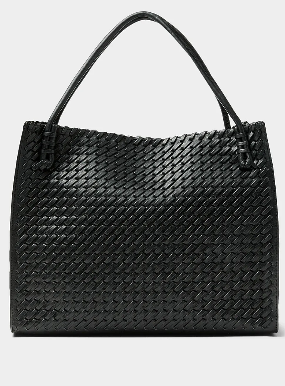 Braided square tote bag