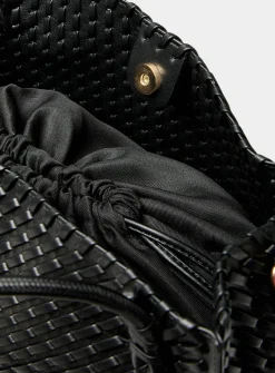 Braided square tote bag