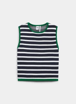 Bright stripe sweater vest