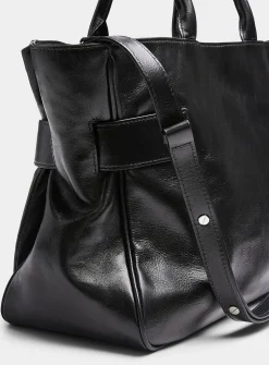 Brocle large glossy leather tote bag
