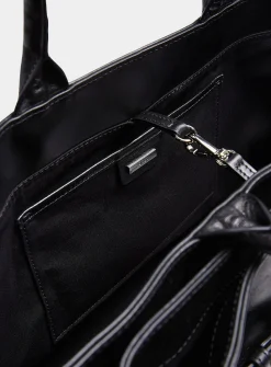 Brocle large glossy leather tote bag