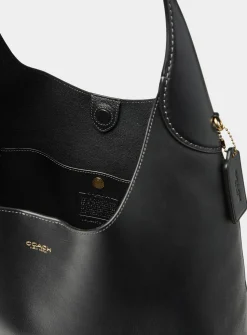 Brooklyn black leather hobo bag