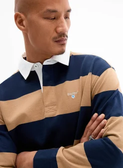 Broom club-stripe rugby polo