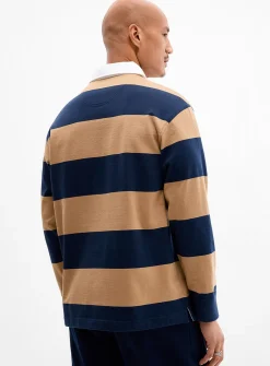 Broom club-stripe rugby polo