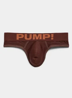 Brown micro-perforated string thong