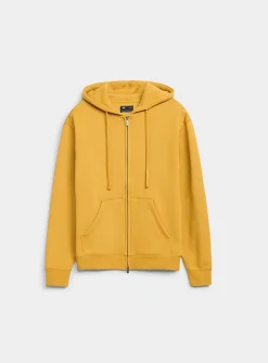 Brushed-interior zip-up hoodie