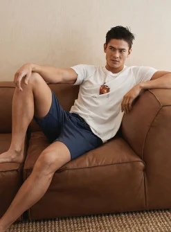 Brushed jersey pyjama short