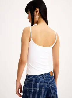 Built-in bra cropped cami