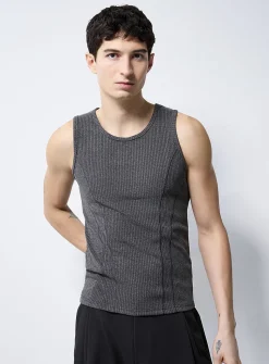 Bustier insert ribbed tank