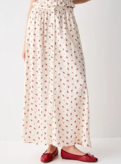 Buttoned maxi skirt