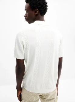 Cable stripe polo