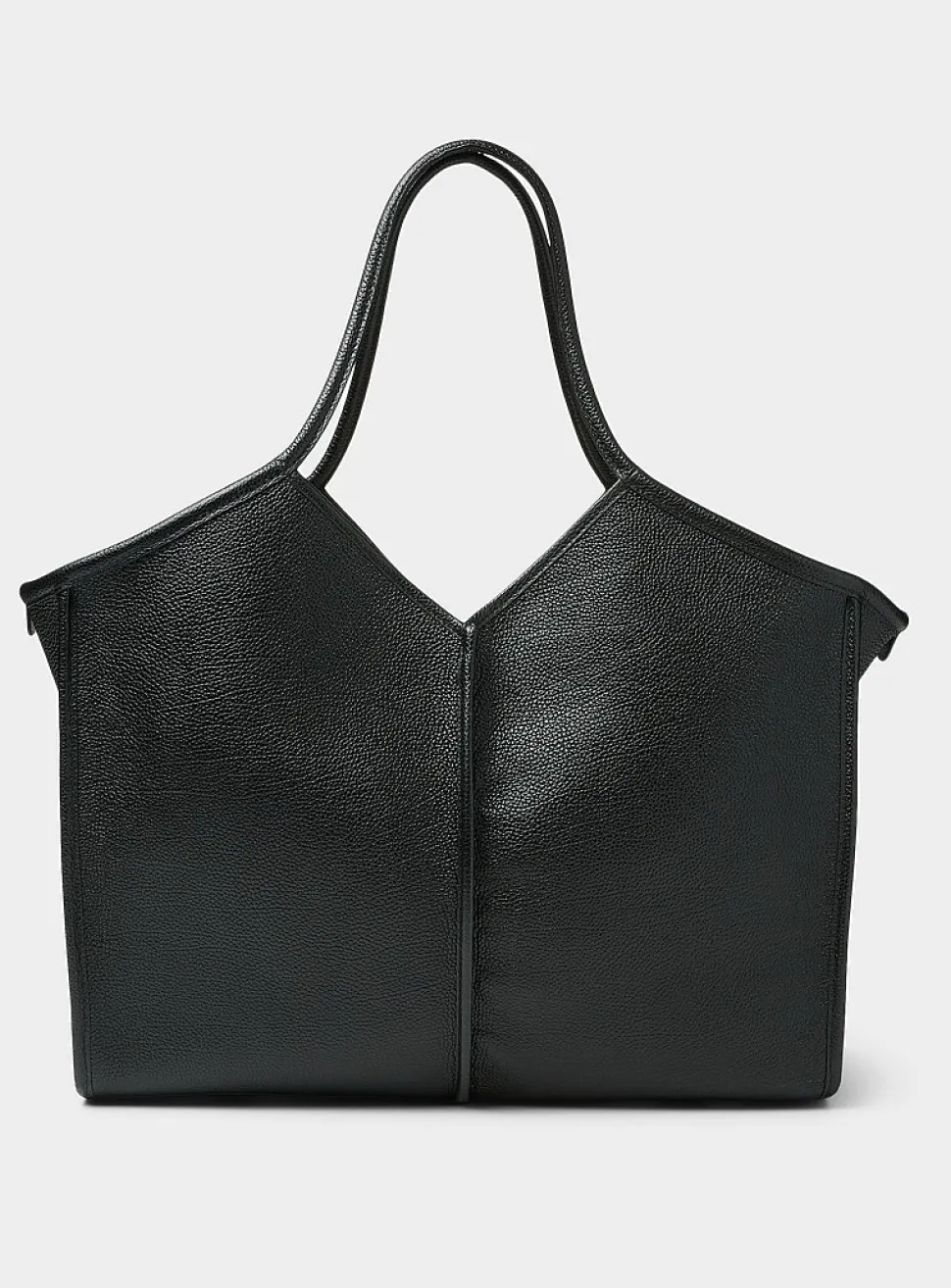Calella black leather tote bag