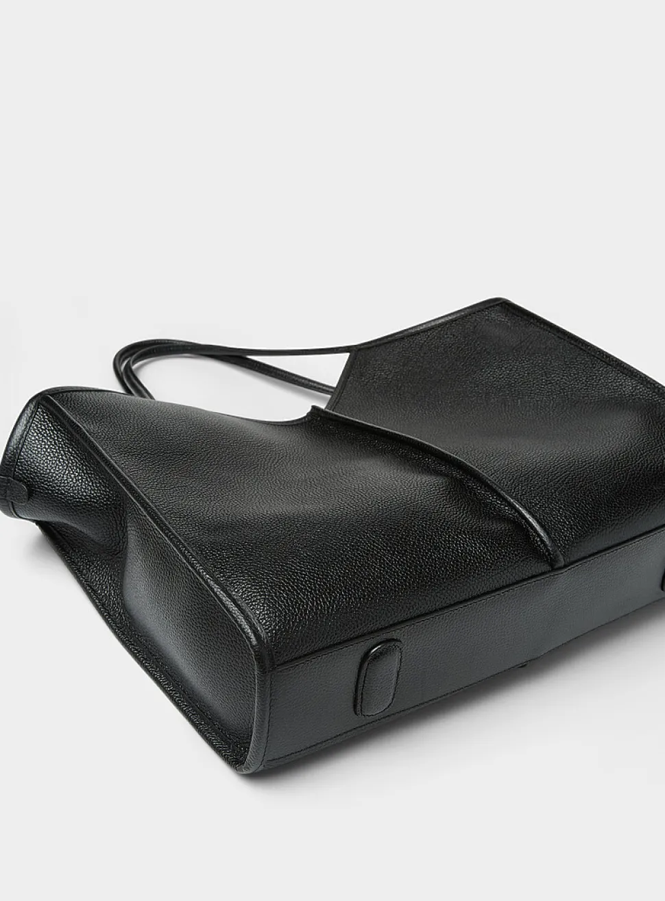 Calella black leather tote bag