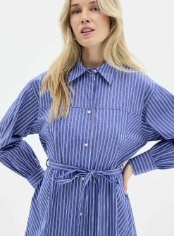 Calken striped chambray shirtdress
