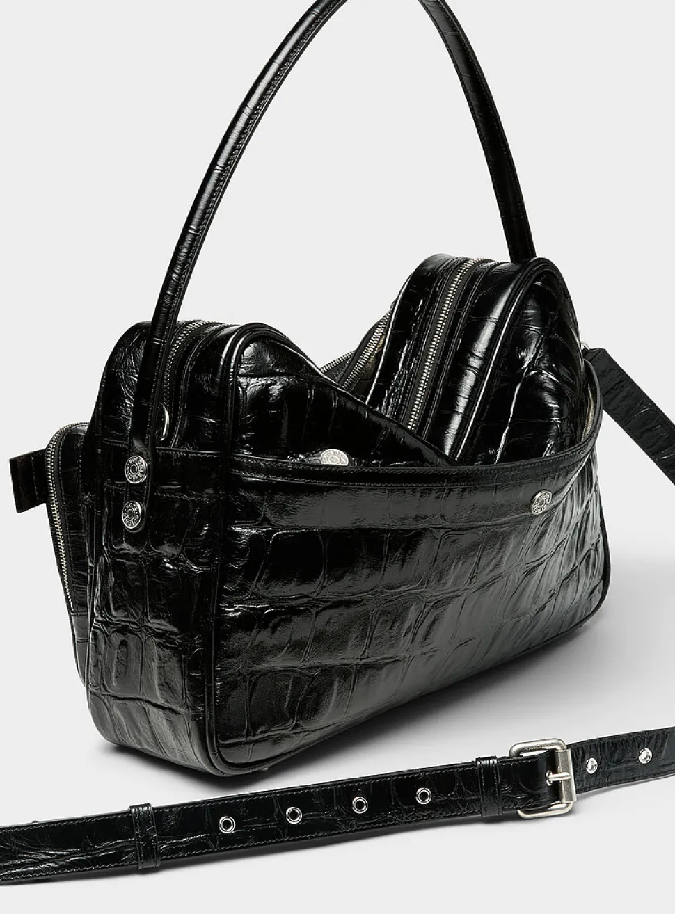 Camero faux-croc leather purse