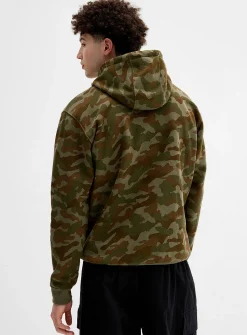 Camouflage print hoodie