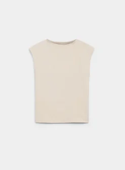 Cap-sleeve ultra-flowy T-shirt