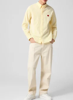 Cargo pockets cream-coloured jean
