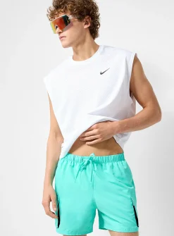 Cargo-pocket swim trunk