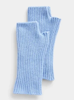 Cashmere and merino fingerless mittens