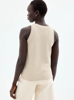 Casual linen-blend sweater vest