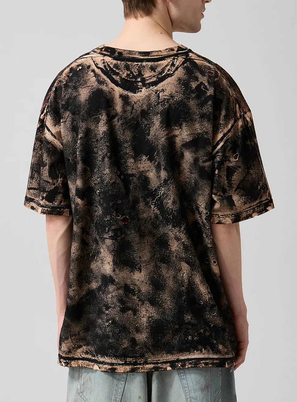 Cavern print distressed T-shirt