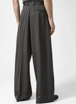 Chevron stripes wide-leg pant