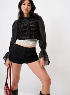 Chiffon sleeves parade blazer