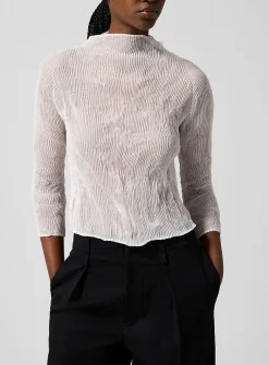 Chiffon Twist long-sleeve top