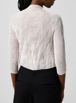 Chiffon Twist long-sleeve top