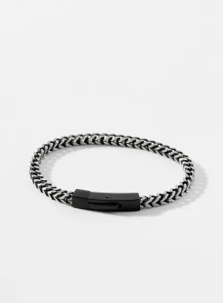 Click black ion-plated steel bracelet