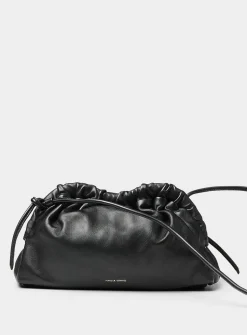 Cloud black leather mini bag