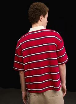 Club-stripe boxy polo