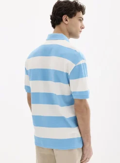 Club-stripe piqué polo