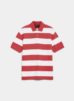 Club-stripe piqué polo