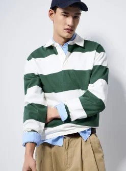 Club-stripe rugby polo