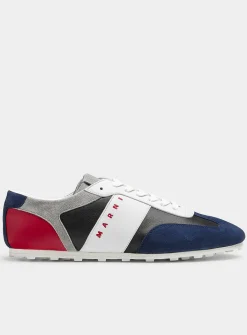Colour-block low-profile sneakers