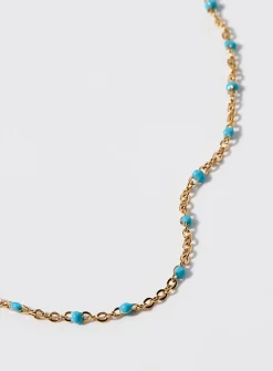 Coloured beaded chain