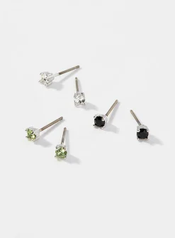 Colourful crystal earrings